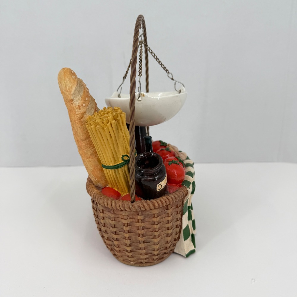 Wax Warmer Italian Picnic Basket Tealight Holder Home Decor Multicolor Food - Picture 2 of 11